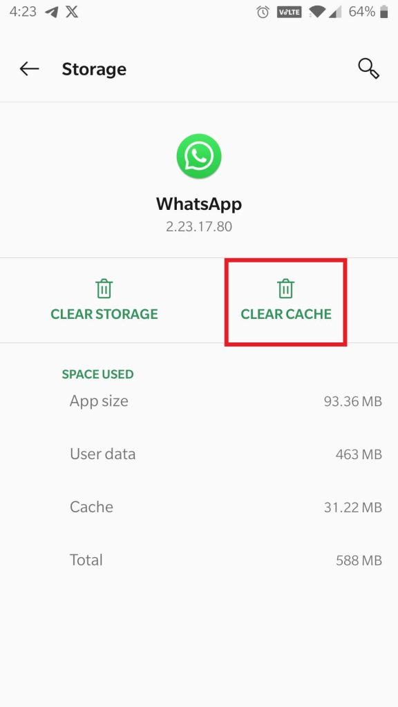 Clear Cache