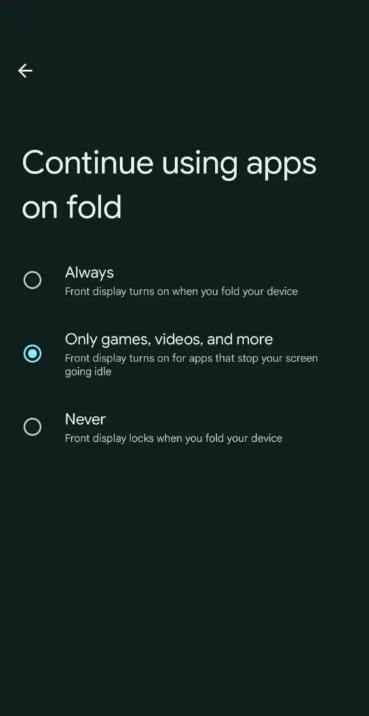 Continue Using Applications on Fold Devices