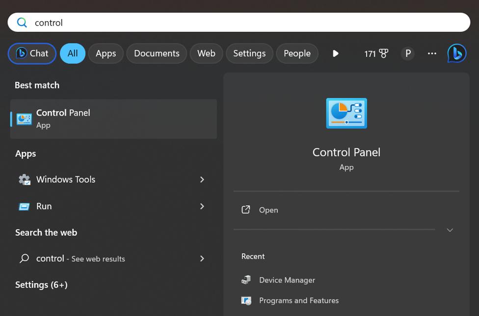 Control Panel