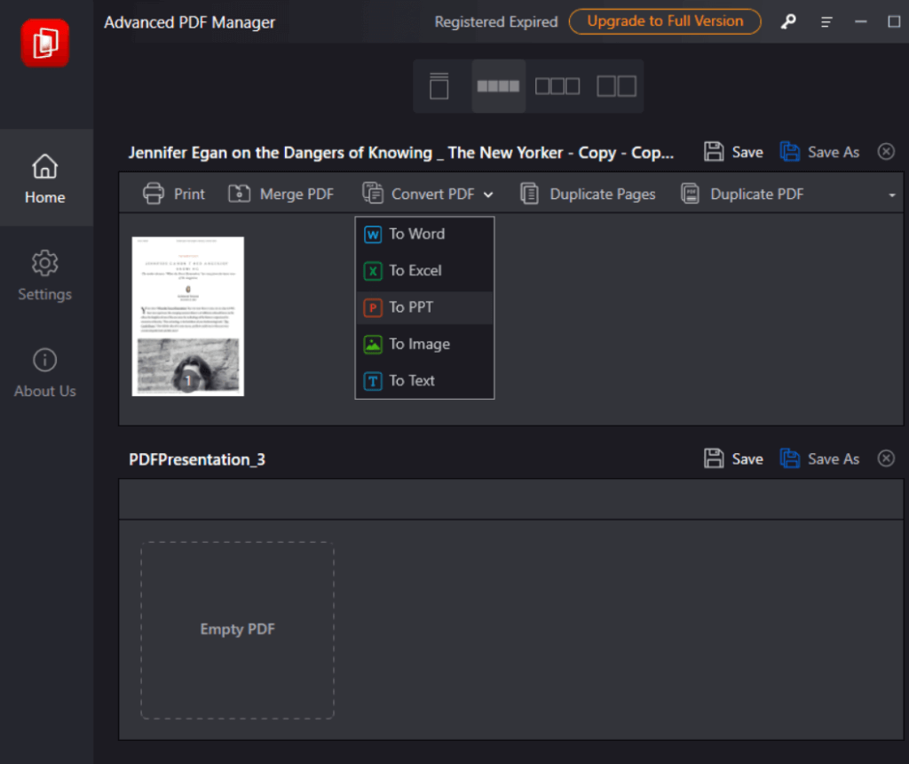 Convert PDF