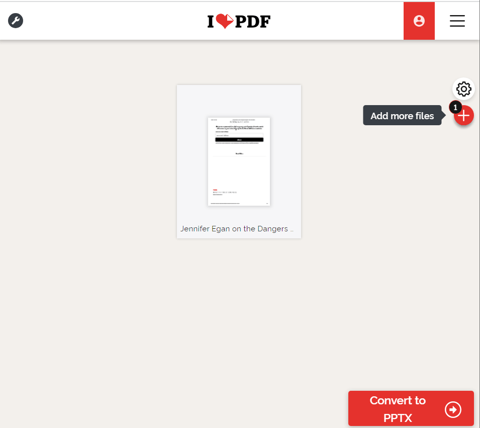 Convert to PPTX