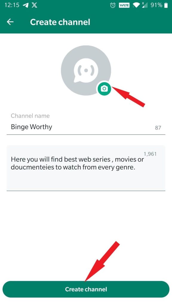 Create channel