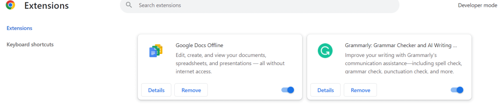 Disable Extensions in Chrome
