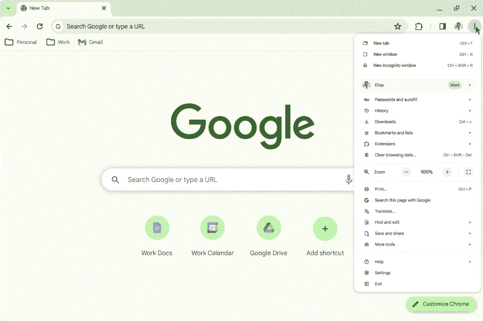 Google Chrome with Material You