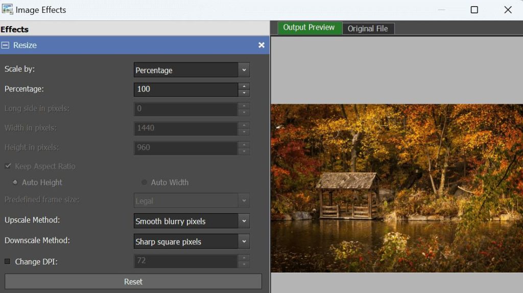 Image resizing