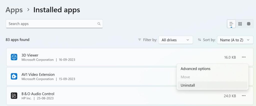 Installed Apps