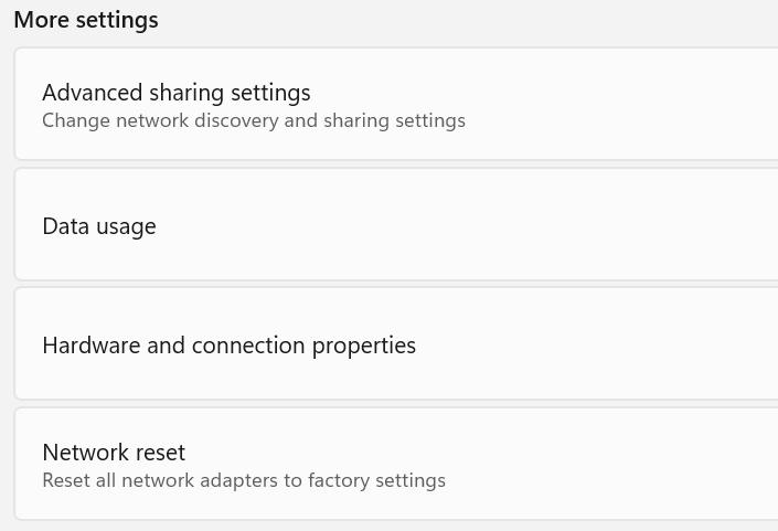 More Setting