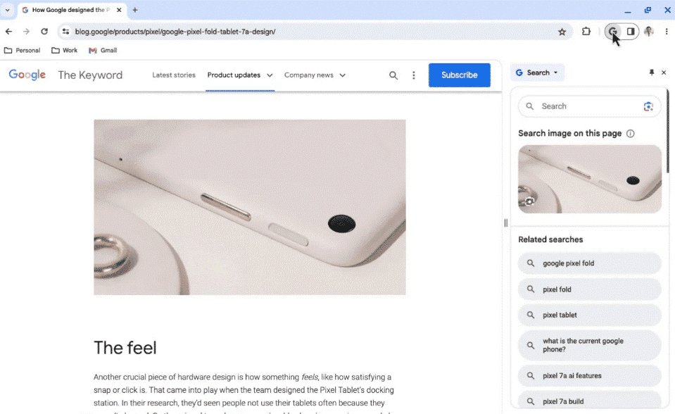 New Search Side Panel