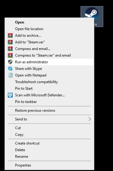 Open The Steam Client With Admin Rights