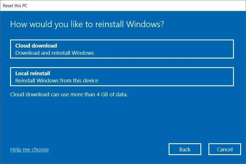 Reinstall The OS
