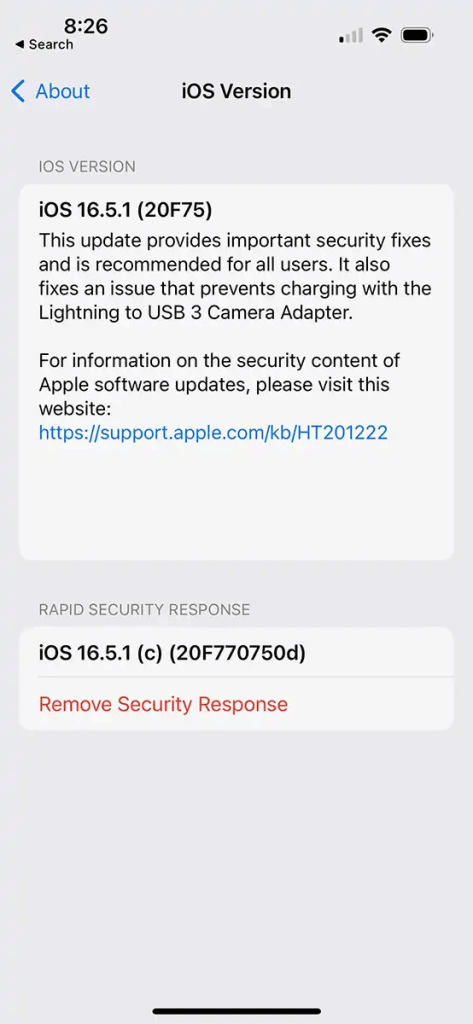 Remove Rapid Response on iPhone