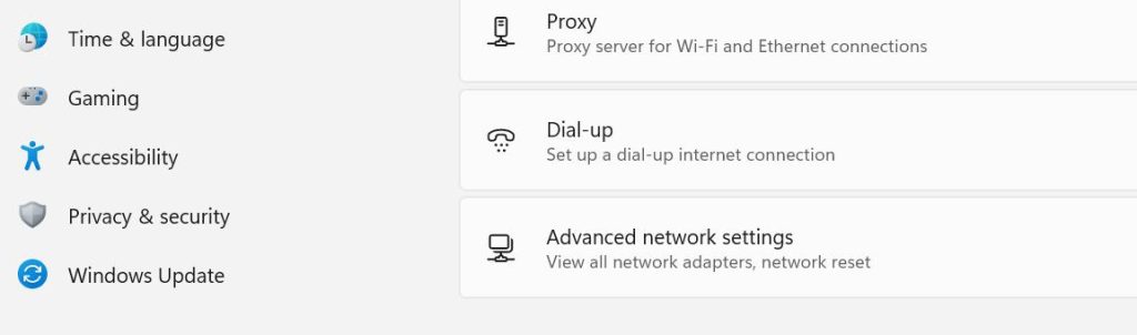 Reset Network Settings