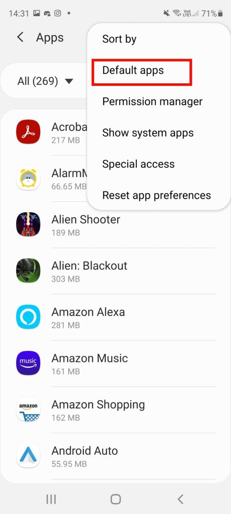 Reset app preferences