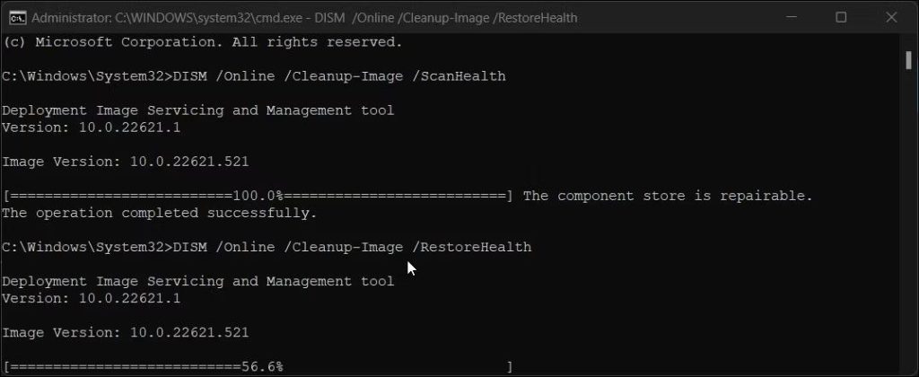 RestoreHealth command