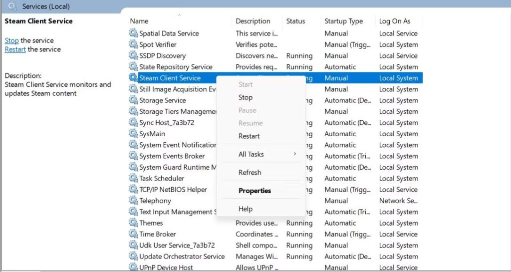 Steam Client Service