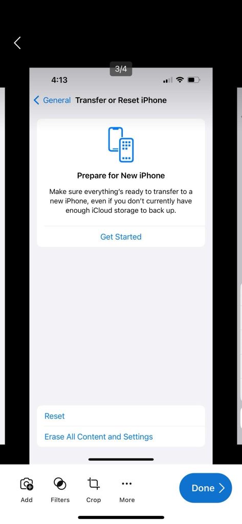 Transfer or Reset
