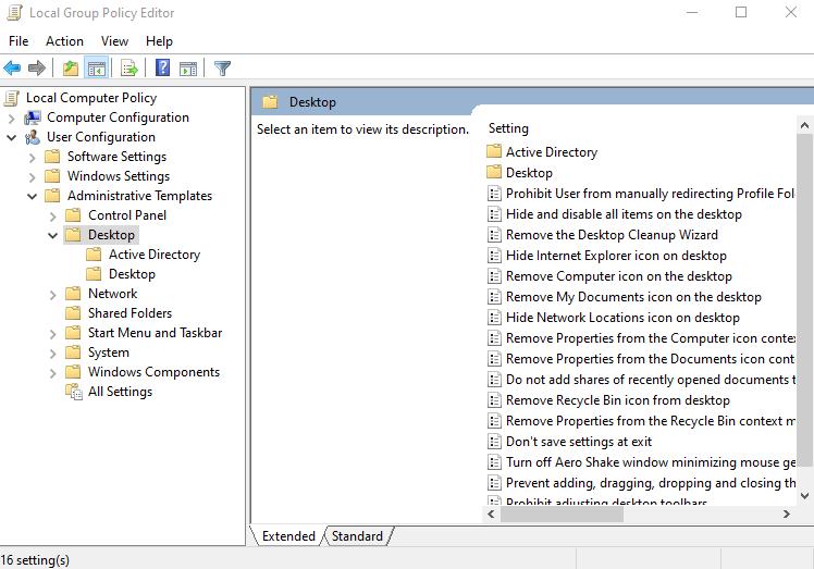 User Configuration