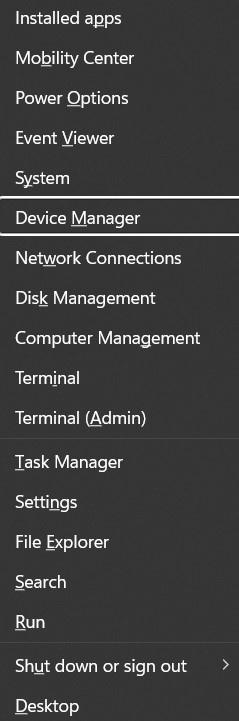 Windows Power Menu