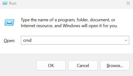 Windows Run box