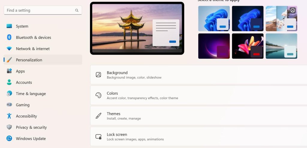 Windows Settings
