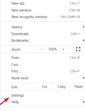 click on Settings