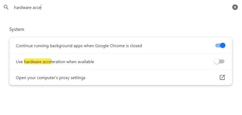 hardware acceleration