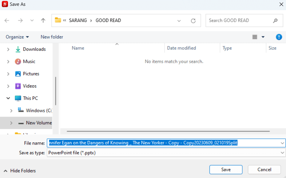 save the converted file