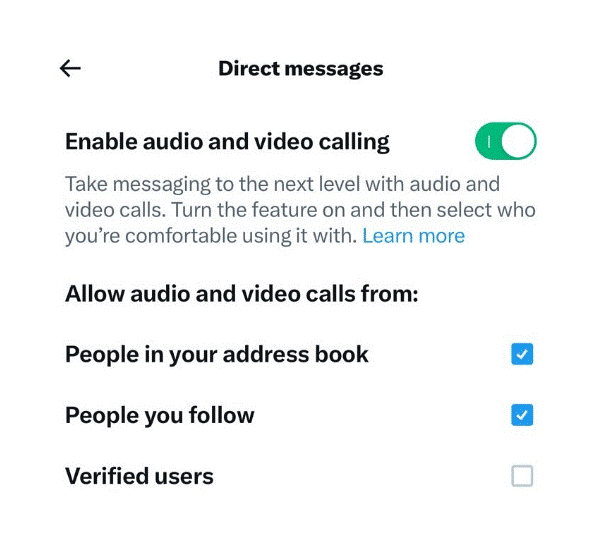 Audio and Video Calling