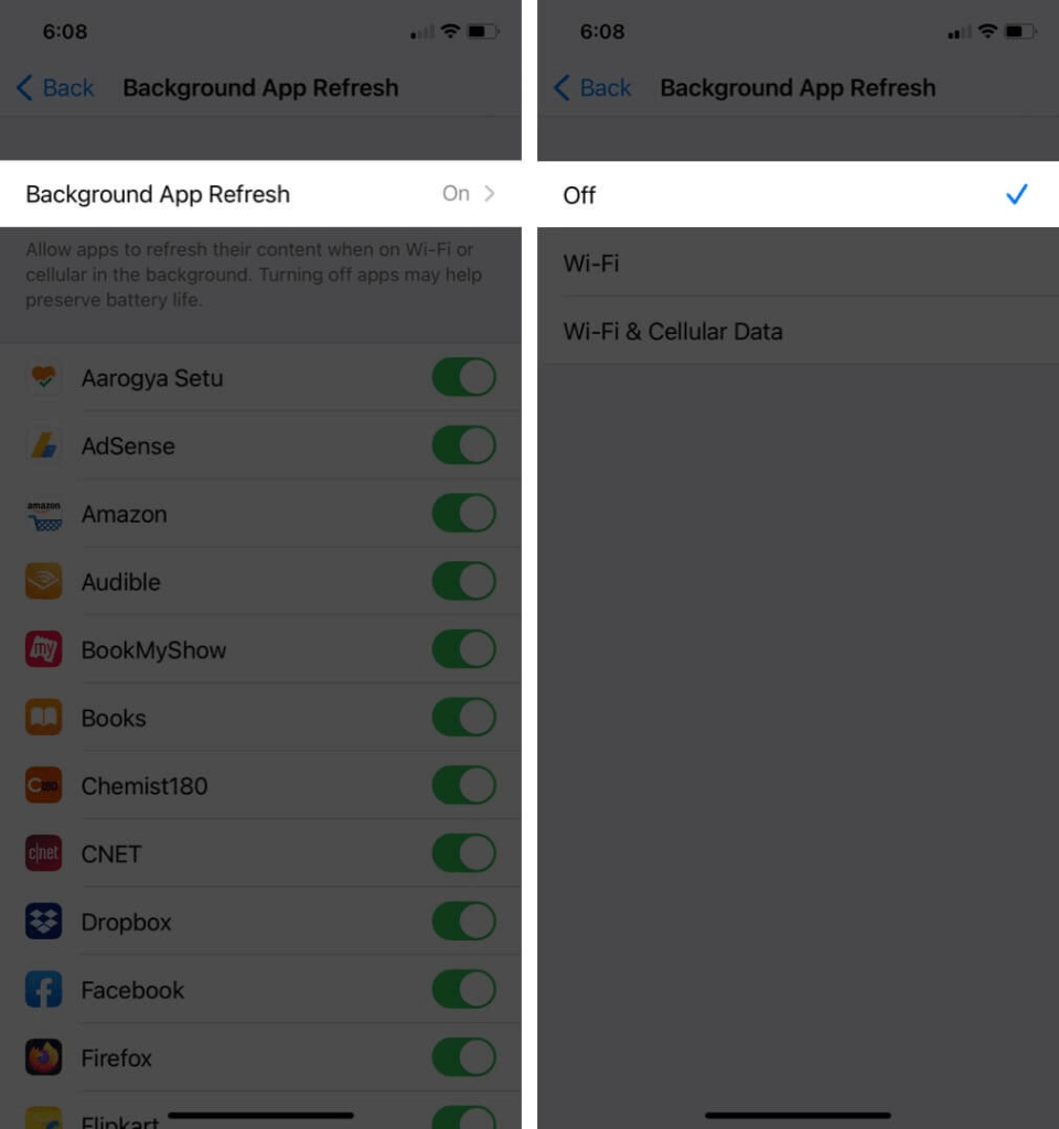 Background App Refresh
