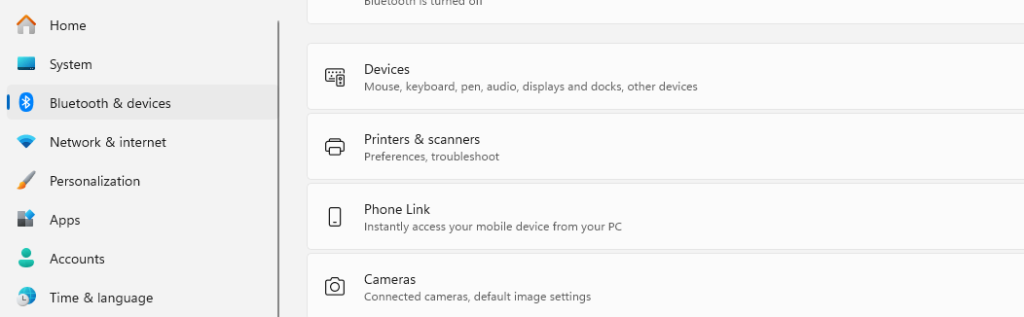 Bluetooth & devices