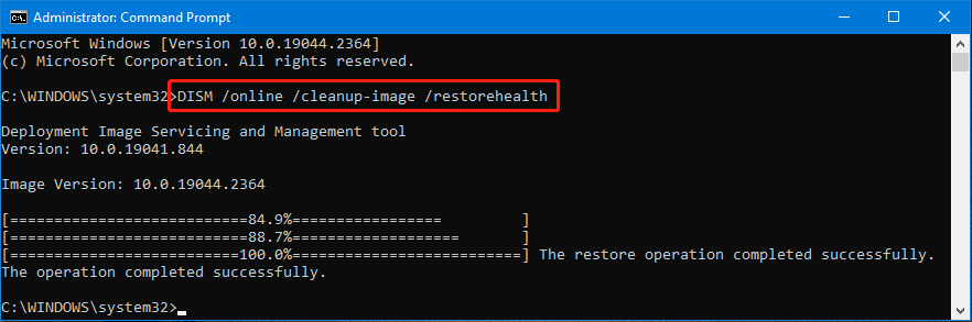 Command Prompt window