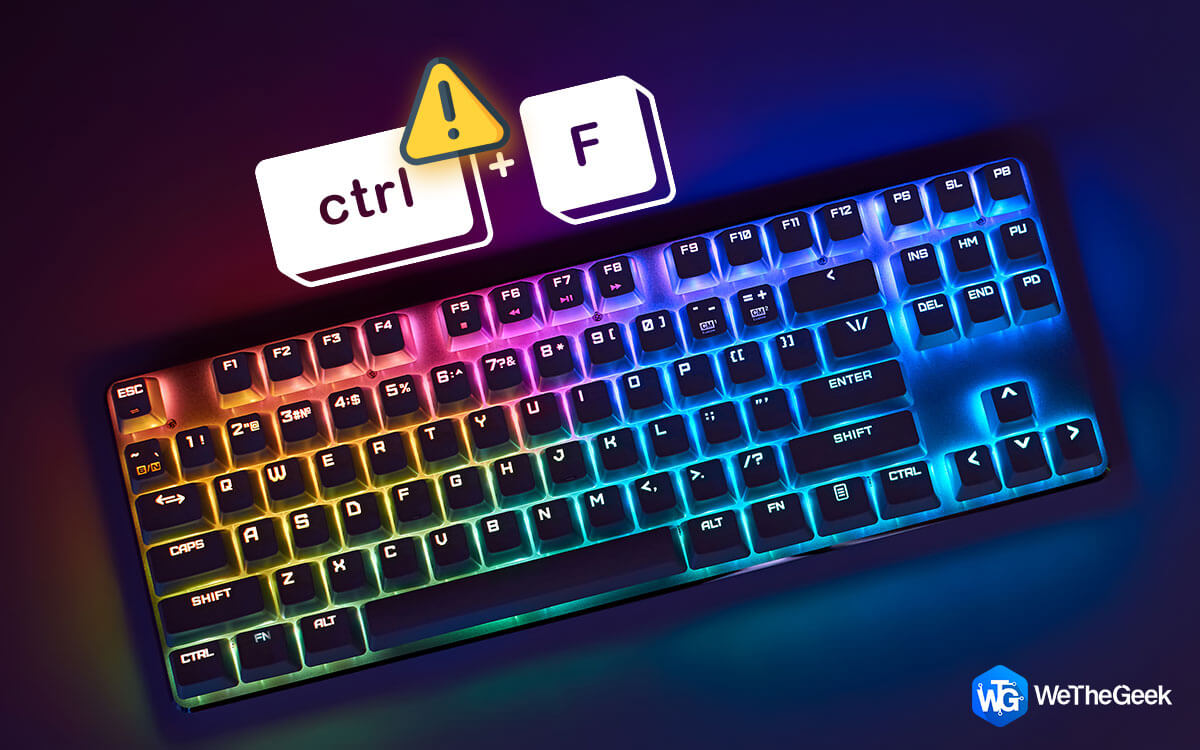 Ctrl + F Not Working On Windows