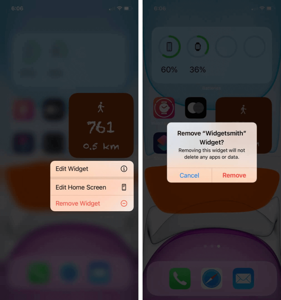Delete Widgets