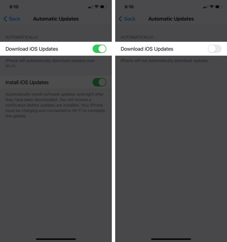 Download iOS updates