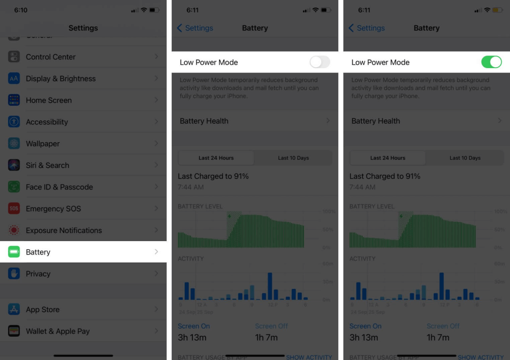 Enable Low Power Mode