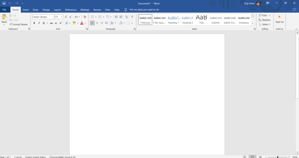 File menu