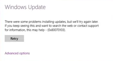 Install Error 0x80070103