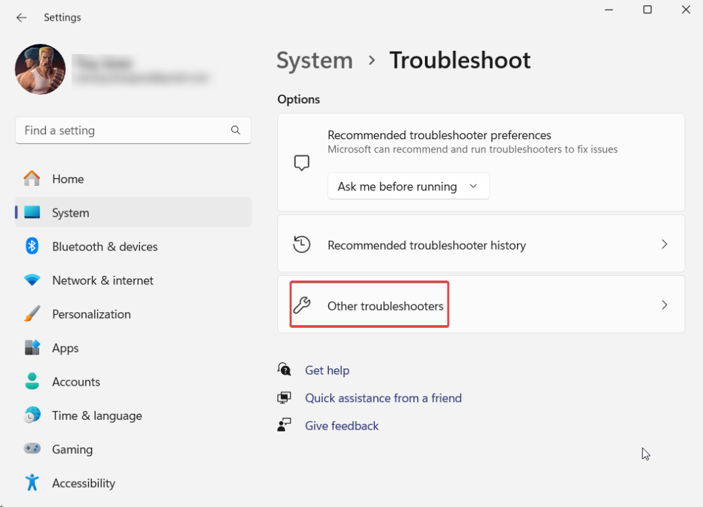 Other troubleshooters