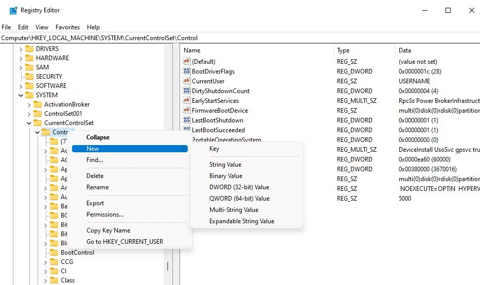 Registry Editor