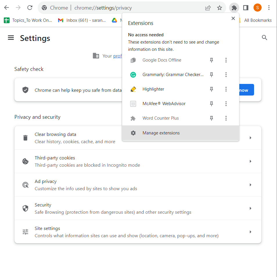Remove Unwanted Extensions