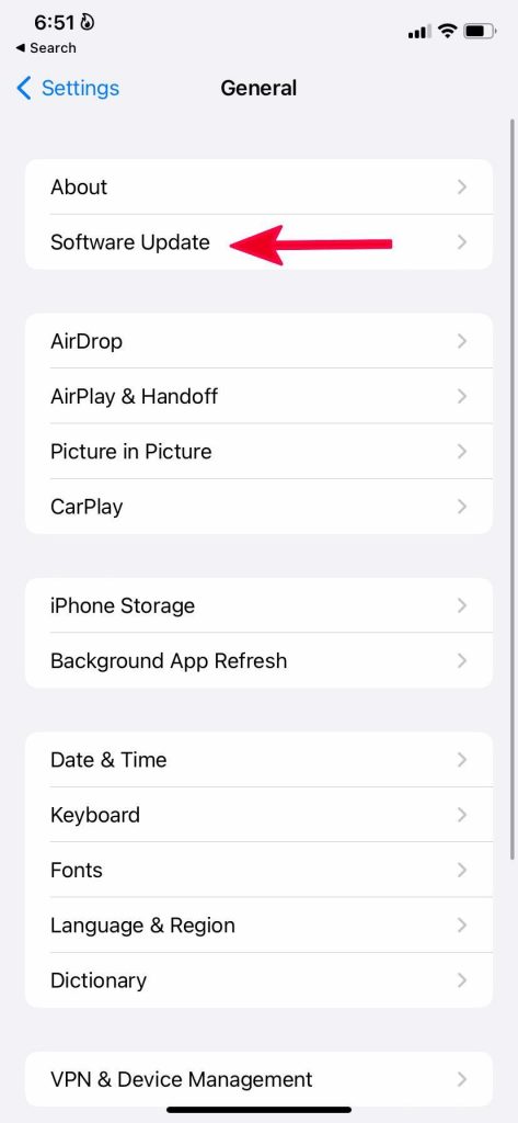 Software update