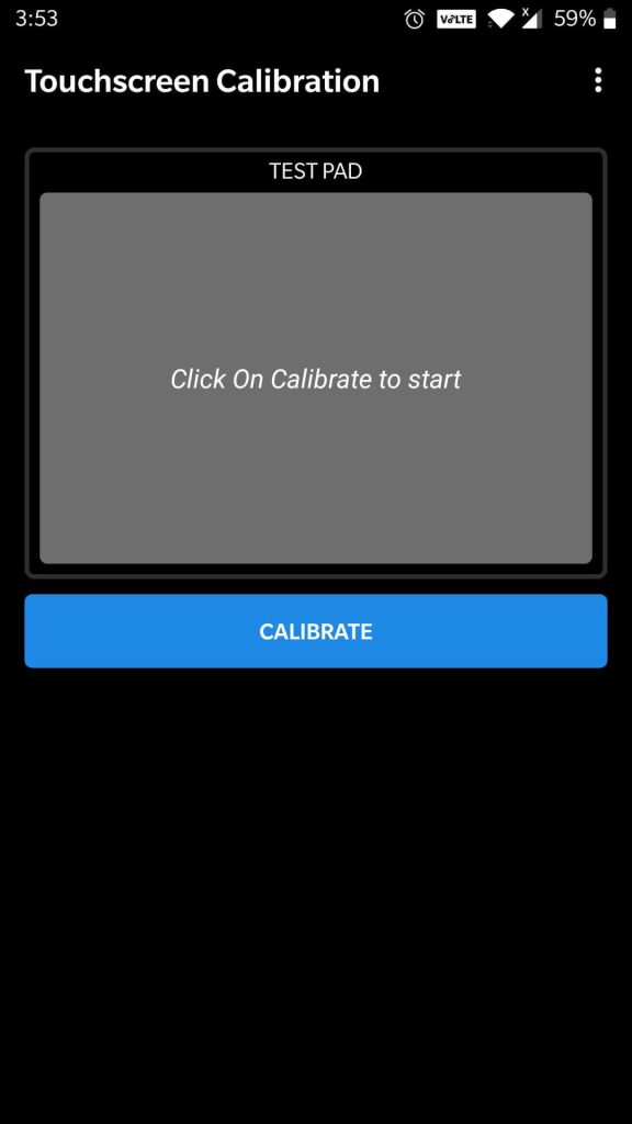 Touchscreen Calibration optioon