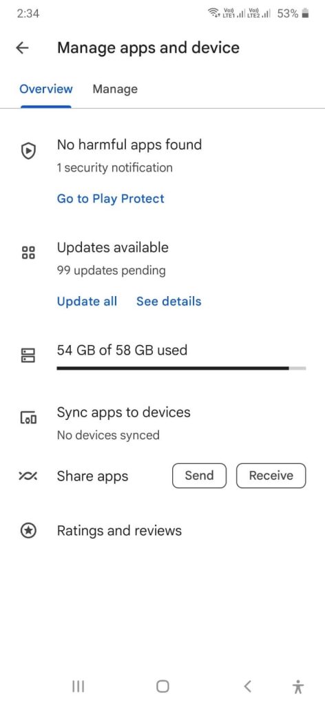 Under Updates available