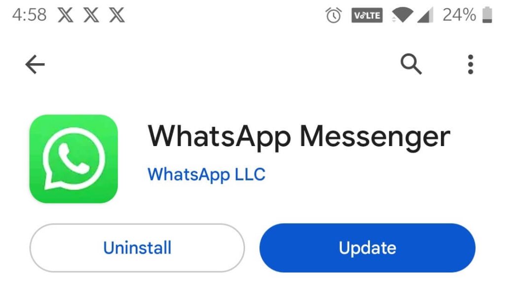 Update WhatsApp