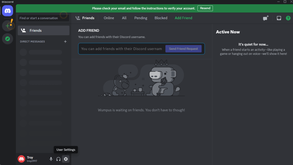 User Settings