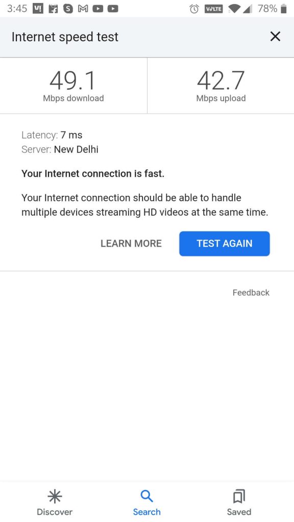 internet speed test