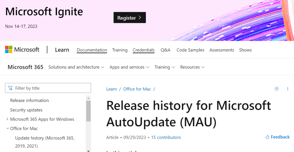redownload the Microsoft AutoUpdate