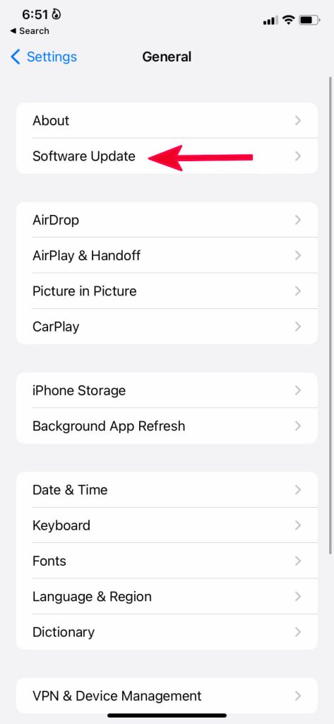 software update