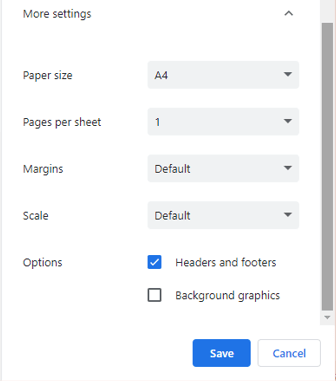 Headers and footers