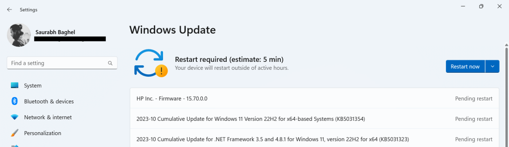 Windows updates